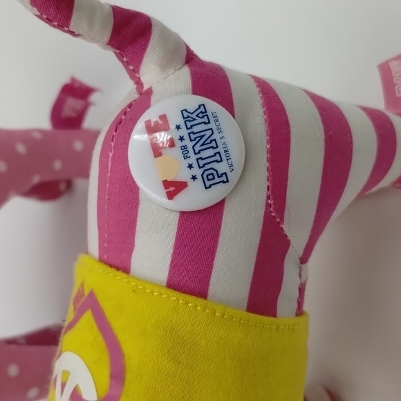 Victoria's Secret PINK Signature Plush Dogs VS stripe collector - Picture 7 of 7